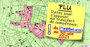 PLU Dates pour s'opposer au transfert de compétence du 1er cotobre au 30 juin 2021